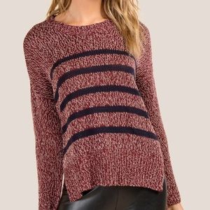 Francesca’s Maroon Stripe Sweater